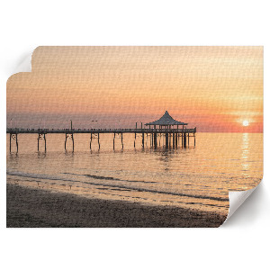 Plagát na stenu Mólo pri západe slnka