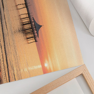 Plagát na stenu Mólo pri západe slnka