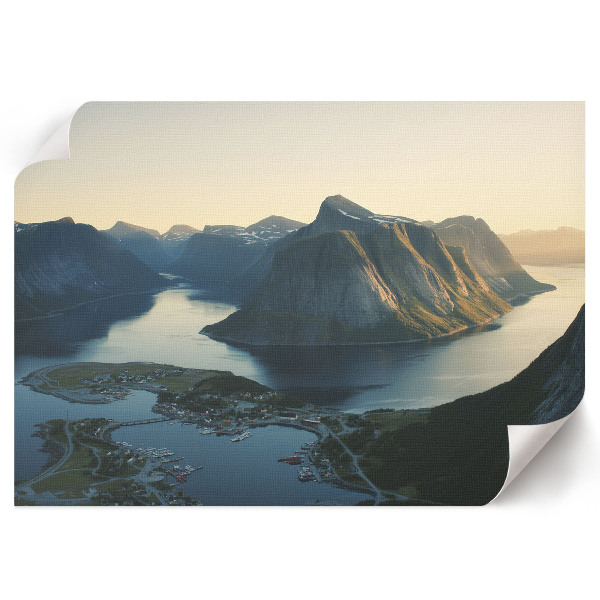 Plagát na stenu s motívom horských fjordov