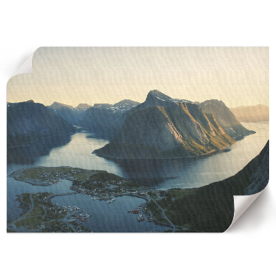 Plagát na stenu s motívom horských fjordov