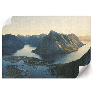 Plagát na stenu s motívom horských fjordov