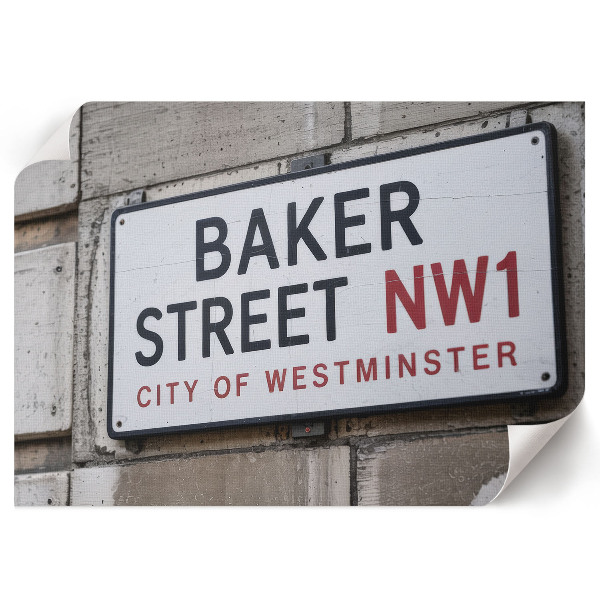 Plagát s motívom pamätnej tabule na Baker Street