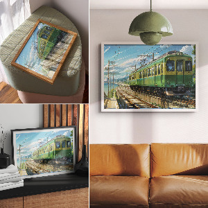 Plagát na stenu Zelený vlak