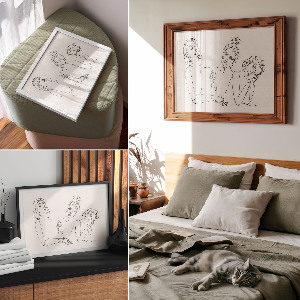 Plagát na stenu Ženy lineart