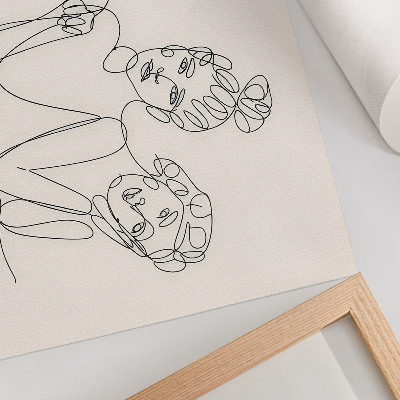 Plagát na stenu s motívom žien v štýle lineart