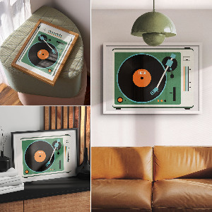 Plagát Retro gramofón