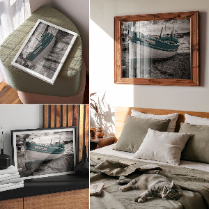 Poster Loď na pláži