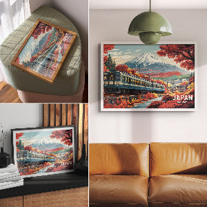 Plagát na stenu Japonská krajina