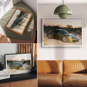 Poster Zelené vozidlo