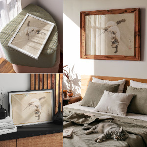 Plagát na stenu Rybár v snehu