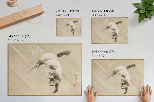 Plagát na stenu Rybár v snehu