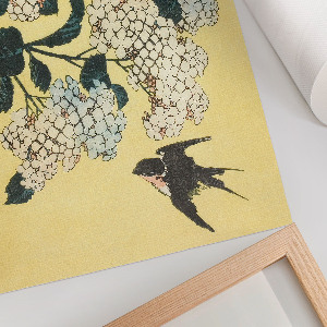 Poster Hortenzia a lastovička