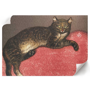 Poster Mačka na vankúši