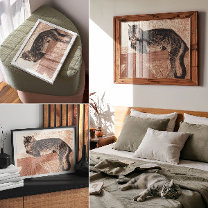 Plagát Mačka na zábradlí