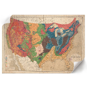 Plagát Geologická mapa USA