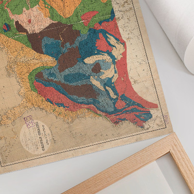 Plagát Geologická mapa USA