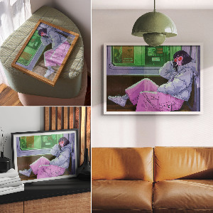 Plagát Dievča v metre