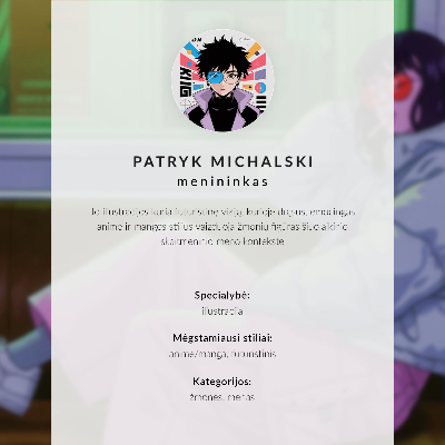 Poster s futuristickou postavou