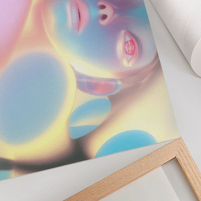 Poster s futuristickou postavou