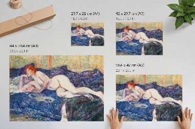 Plagát s motívom nahého ženského aktu